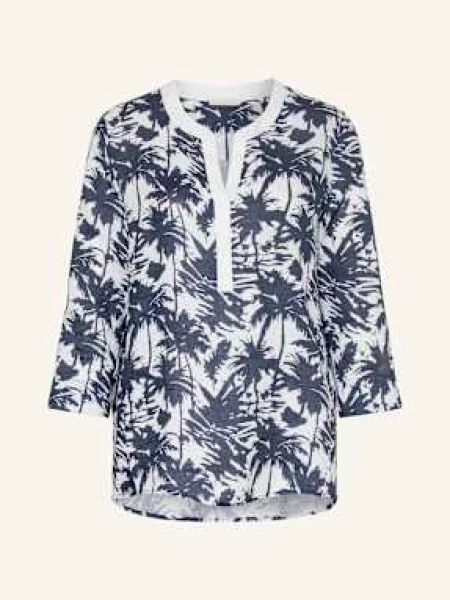 Lilienfels Bluzka Z Lnu Z Rękawami blau biała