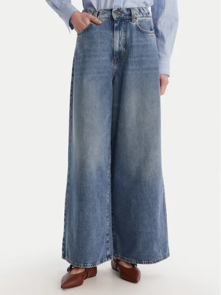 Weekend Max Mara Blugi Abete Bleumarin Wide Leg