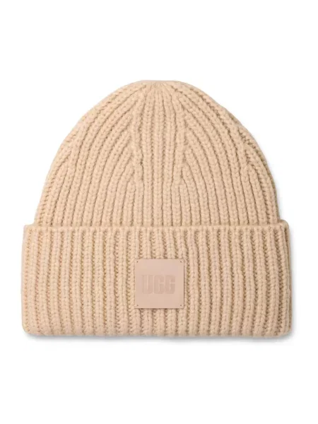Czapka beanie z detalem z logo Ugg beżowa