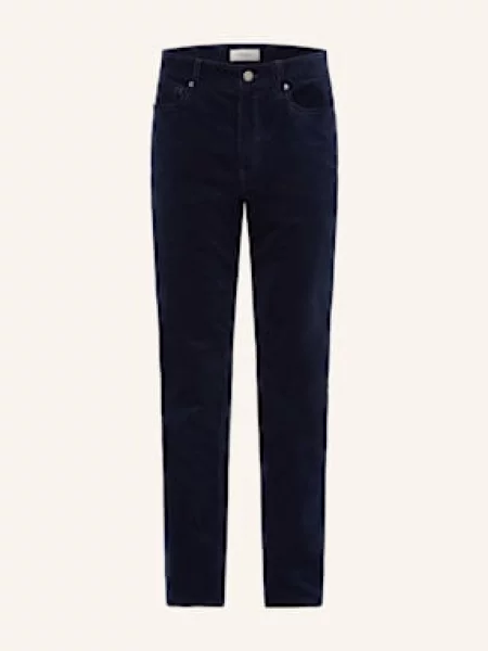 Agnona Manšestrové Kalhoty Regular Fit modrá