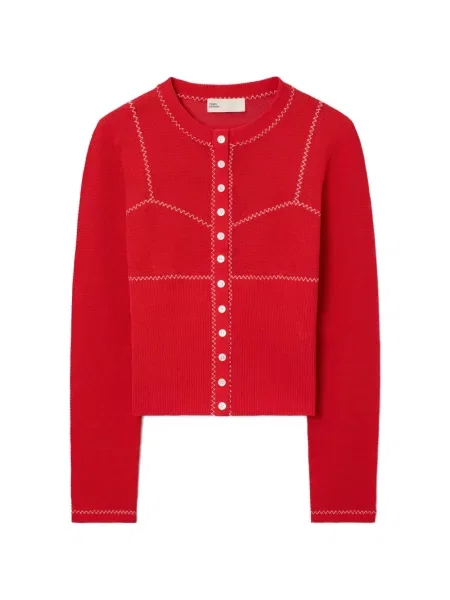 Cardigan Tory Burch plasă roșu