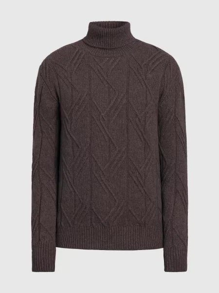 Светр з кашеміру в фактурний візерунок Cashemere&whisky коричневий