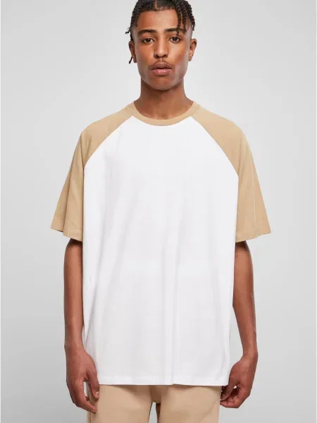 Urban Classics Tricou / maro deschis alb