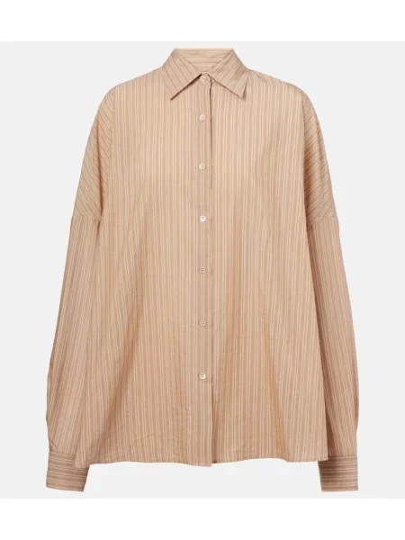 Cămașă Dries Van Noten cu dungi bej