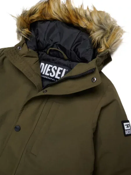 Futro dziecięce Diesel zielone