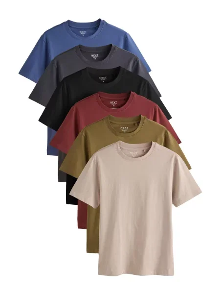 Next Tricou Essential bej / albastru regal / gri grafit / oliv / roșu cireș negru