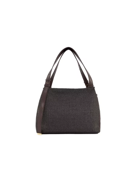 Armani Exchange geantă shopper pentru femei împletită maro