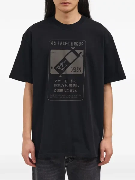 Tricou 44 Label Group cu imagine negru