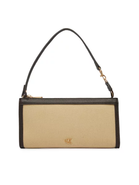 Ročna torba Calvin Klein Ck Canvas Convertible Pouch bež