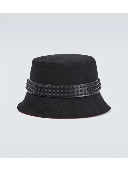 Pălărie Christian Louboutin din canvas negru