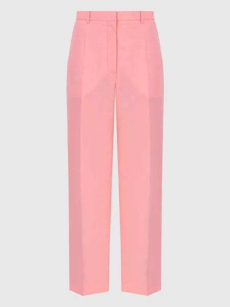 Брюки з вовни і мохеру Lanvin рожеві