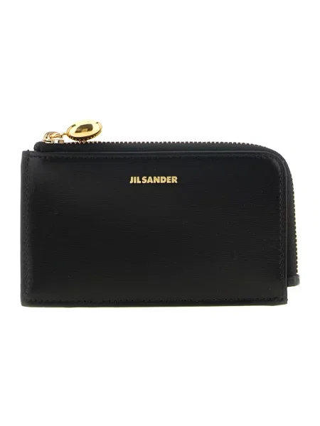 Portfel Jil Sander skórzany czarny