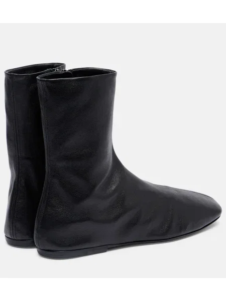 Cizme scurte Dries Van Noten din piele negru