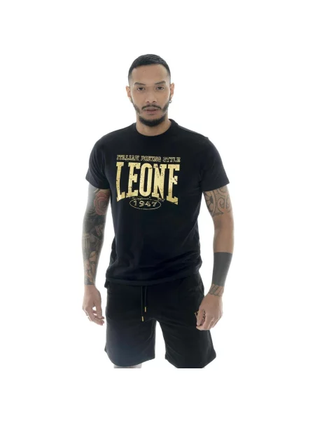 Scurt tricou Leone 1947 cu mâneci scurte negru