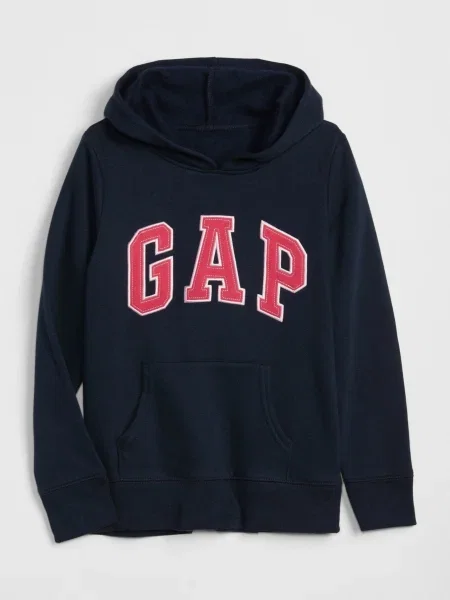 Mikina s kapucňou Gap s kapucňou modrá