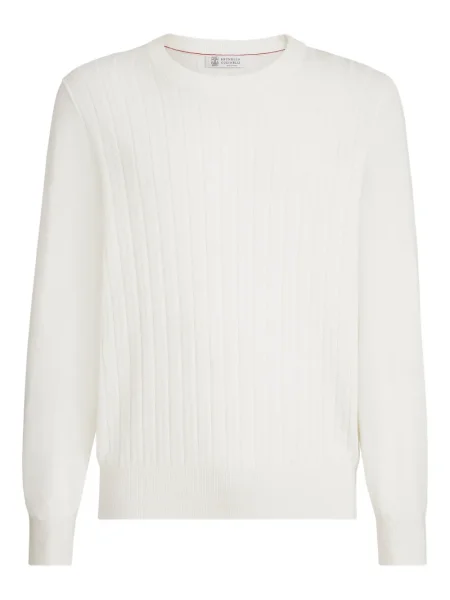 Pulover Brunello Cucinelli alb