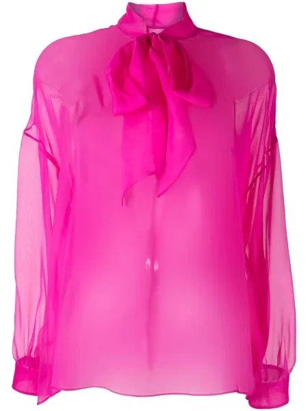 Bluză Valentino transparente roz
