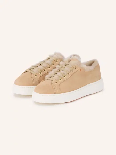 Santoni Sneakersy Cleanmount světle hnědá