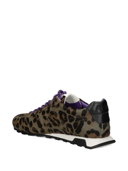 Sneakerși Ash cu șireturi cu imagine cu model leopard maro