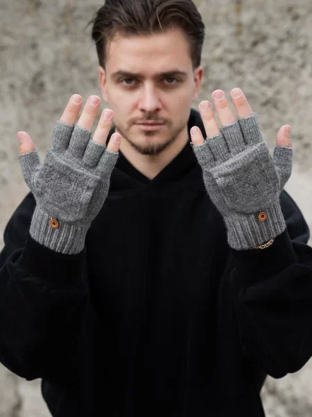 Перчатки Without серые