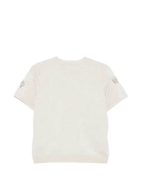 Top Dkny cu decolteu rotund cu autograf