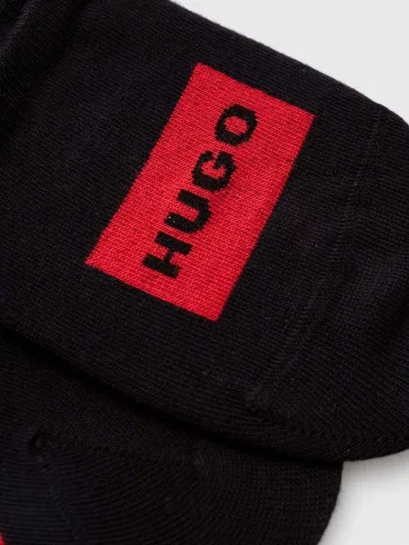 HUGO členkové ponožky pánske 3P LC LABEL CC čierna