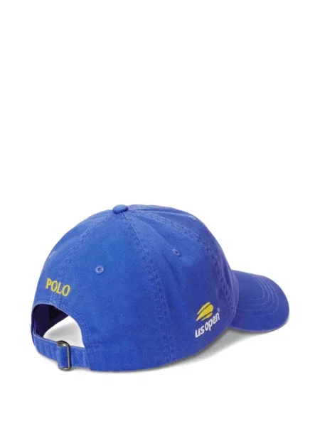 Șapcă Polo Ralph Lauren de mătase cu dungi cu cataramă albastru
