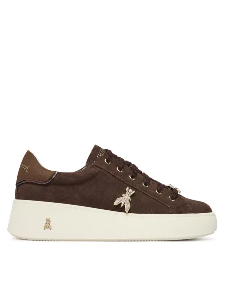 Sneakersy Patrizia Pepe brązowe