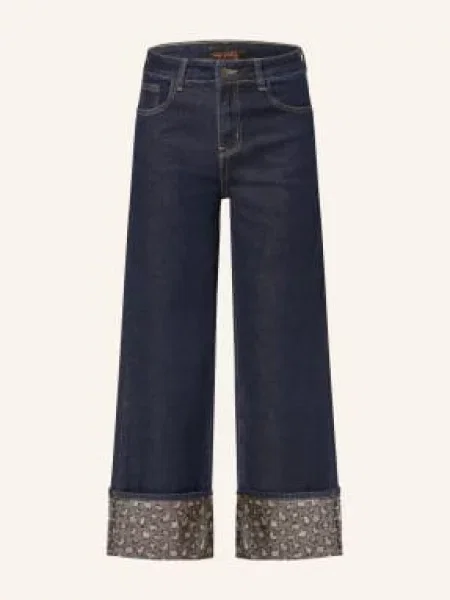 Miss Goodlife Spodnie Jeansowe Typu Culotte Z Kamieniami Ozdobnymi blau