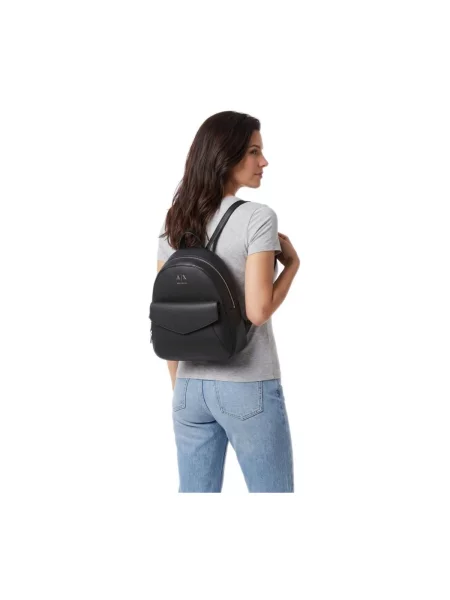 Batoh Armani Exchange z ekologickej kože čierna