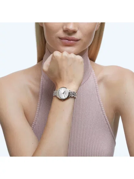 Swarovski Zegarek srebrny żółty