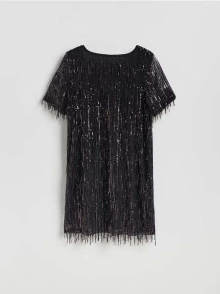 Reserved Rochie mini cu paiete violet-închis violet