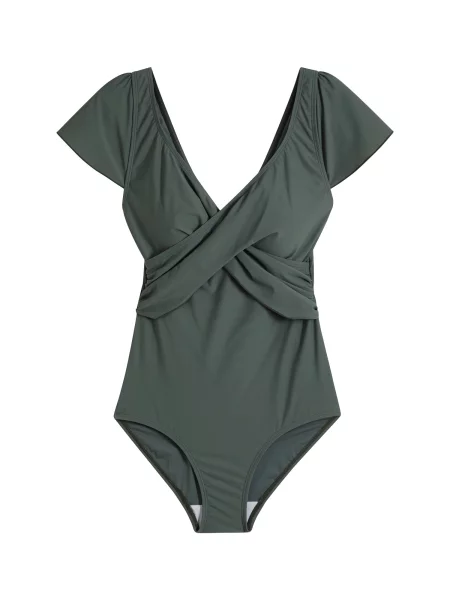 Bonprix Costum de baie întreg pin verde