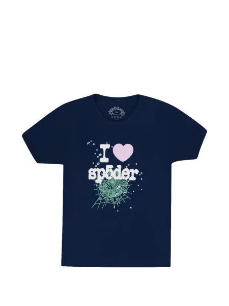 Tricou Sp5der cu imagine albastru