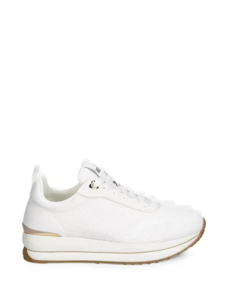 Sneakerși Love Moschino cu platformă cu autograf alb