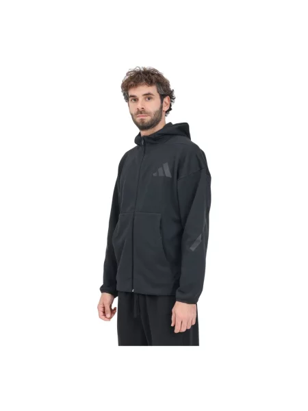 Bluza rozpinana z kapturem Adidas czarna