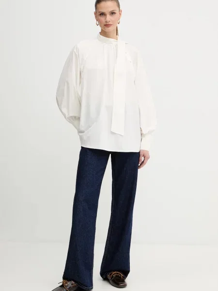 Блузка Weekend Max Mara BURGOS однотонна бежевий