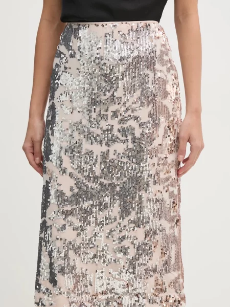 Fustă tip creion Oui până la genunchi bej