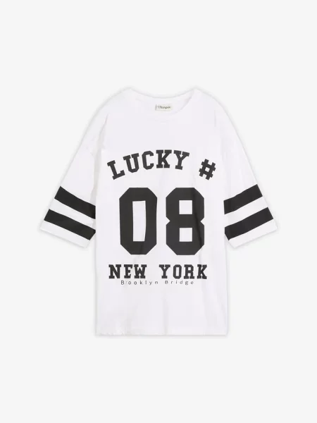 T-shirt oversize z czystej bawełny organicznej biała