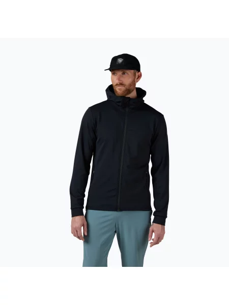 Hanorac cu glugă Rossignol din fleece negru