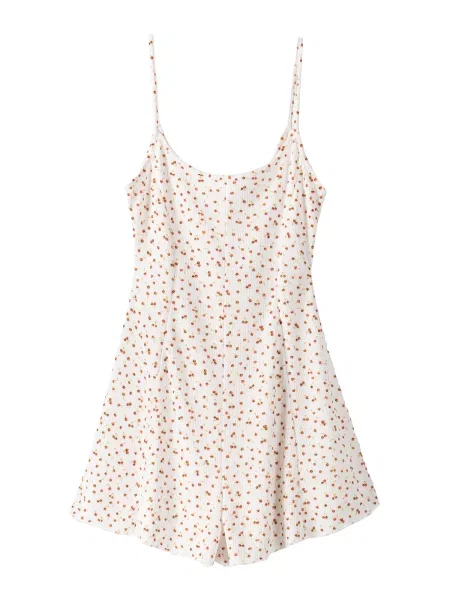 Bershka Salopeta verde / roșu alb