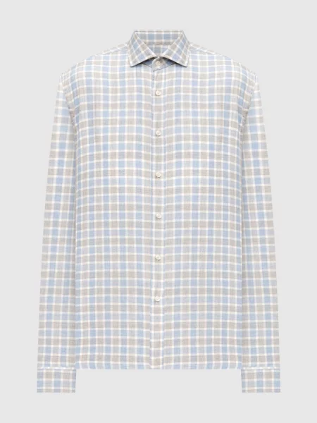 Сорочка в клітинку Cashmere&whiskey блакитна