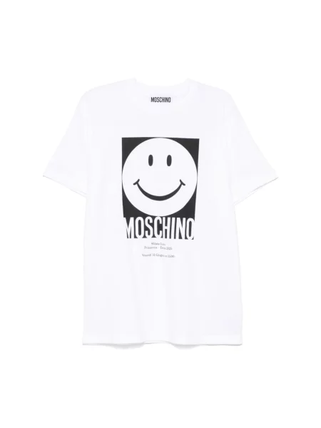 Koszulka Moschino z okrągłym dekoltem biała