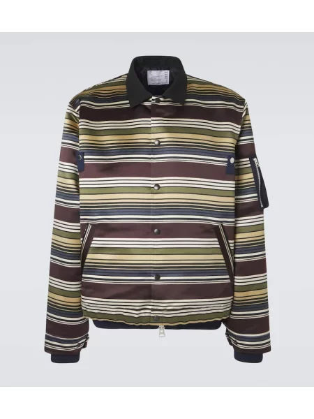 Csíkos dzseki Sacai barna