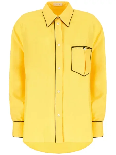 Cămașă Bally de mătase galben