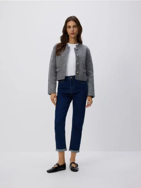 Reserved Джинси boyfriend темно-синій сині