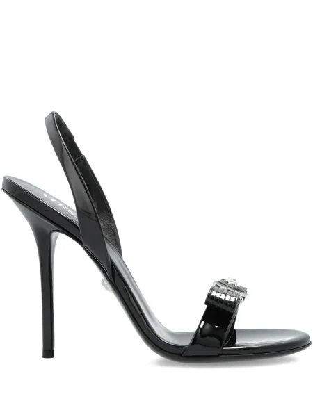 Sandale Versace cu funde slingback negru