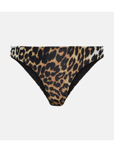 Bikini Ganni cu imagine cu model leopard