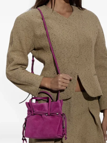 Geantă shopper Kate Spade din piele de căprioară violet