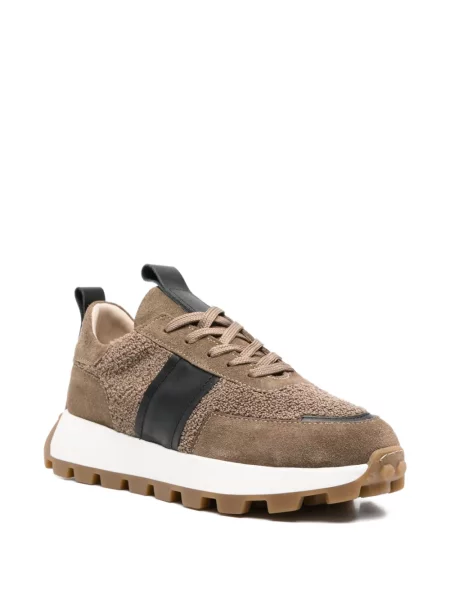 Sneakerși Sergio Moretti Firenze cu dungi maro